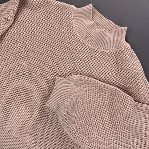 Neon Soul Sweater Womens 3X Pink Mock Neck Cropped Ribbed Knit Pullover Plus